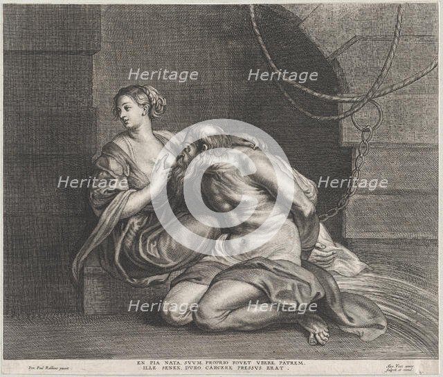 Cimon and Pero, ca. 1650-90., ca. 1650-90. Creator: Alexander Voet.