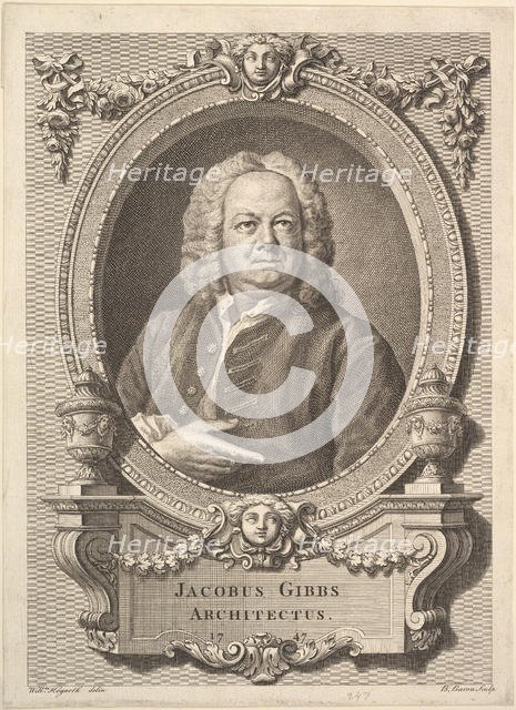 Jacobus Gibbs, Architectus, 1747. Creator: Bernard Baron.