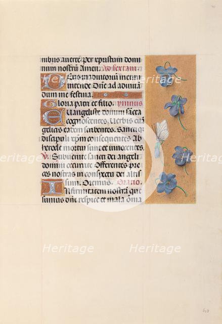 Hours of Queen Isabella the Catholic, Queen of Spain: Fol. 40r, c. 1500. Creator: Master of the First Prayerbook of Maximillian (Flemish, c. 1444-1519); Associates, and.