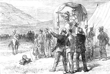 Transvaal War: Boers...waiting the arrival of Sir Evelyn Wood after the declaration of peace, 1881. Creator: C. R..
