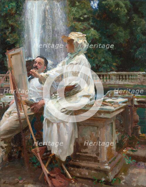 The Fountain, Villa Torlonia, Frascati, Italy, 1907. Creator: John Singer Sargent.