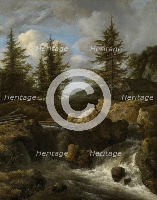 A waterfall in a rocky landscape. Creator: Ruisdael, Jacob Isaacksz, van (1628/29-1682).