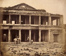 Lucknow, India: the Secundra Bagh interior showing damage done during the Indian Rebellion..., c1858 Creator: Felice Beato.