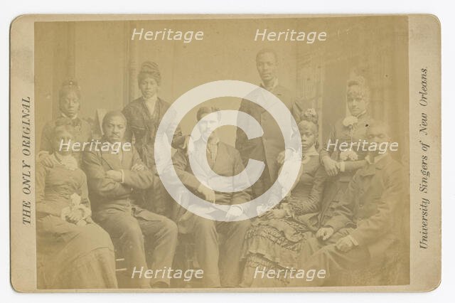 THE ONLY ORIGINAL University Singers of New Orleans, 1877-1890. Creator: Edward W. Bogardus.
