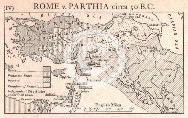 'Rome v. Parthia, circa 50 B.C.', c1915.  Creator: Emery Walker Ltd.