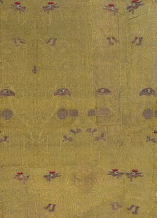 Textile, Birds, Dragon, and Palmette Motives, Italian, 13th-14th century. Creator: Unknown.