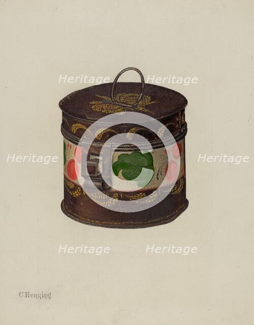 Toleware Box, c. 1941. Creator: Charles Henning.