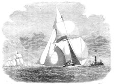 Boston Regatta, the "Waterwitch", Winner of the Cup, off Frieston Shore, 1856.  Creator: Edwin Weedon.