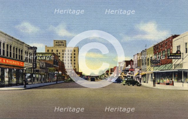 Street View, Clovis, New Mexico, USA, 1940. Artist: Unknown
