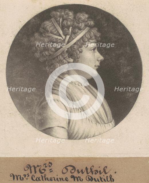 Catherine D. Dutilh, 1801. Creator: Charles Balthazar Julien Févret de Saint-Mémin.