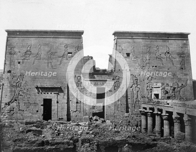 Temple of Philae, Nubia, Egypt, 1852. Artist: Maxime du Camp