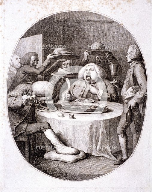 The alderman's dinner, 1775. Artist: Anon