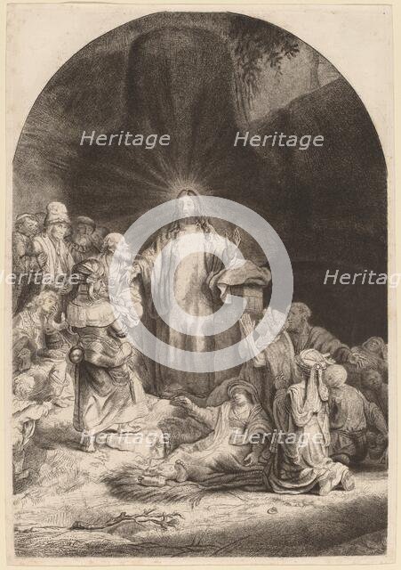 Christ Preaching and Healing (Fragment from the Hundred Guilder Print), c. 1649. Creator: Rembrandt Harmensz van Rijn.