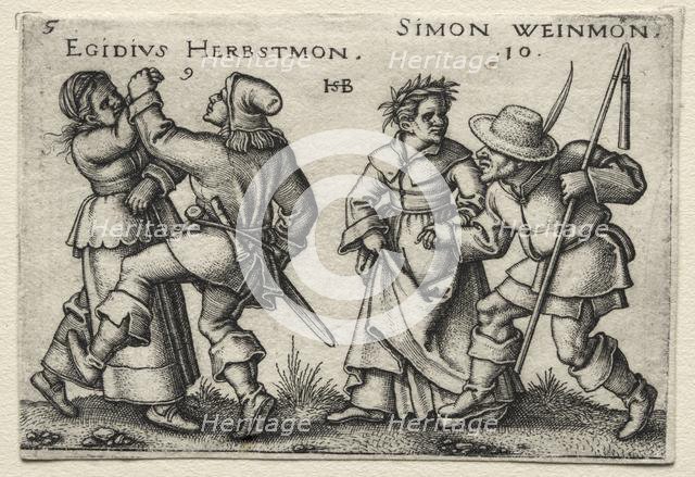 The Village Wedding: Egidius Herbstmon / Simon Weimon, 1546. Creator: Hans Sebald Beham (German, 1500-1550).
