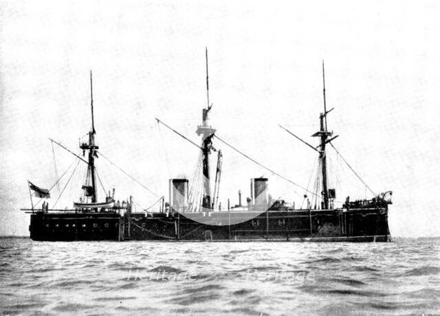 The German cruiser "Deutschland," bound for Chinese Waters under Prince Henry of Prussia, 1898. Creator: Unknown.