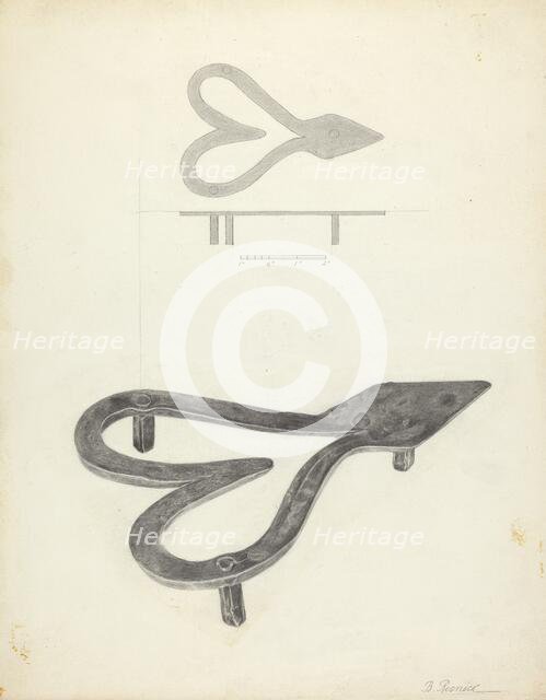 Flatiron Holder, c. 1939. Creator: Benjamin Resnick.