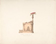 Elevation of a Pulpit, Side View, R. Edmundson & Sons, early 19th century. Creator: Anon.