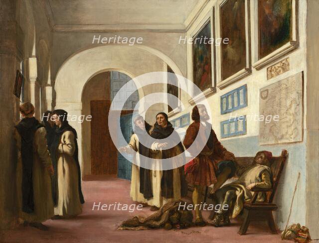 Christopher Columbus and His Son at La Rábida, 1838. Creator: Eugene Delacroix.