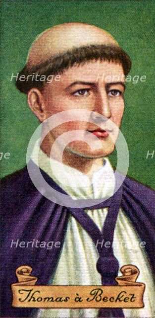 Thomas a Becket, taken from a series of cigarette cards, 1935. Artist: Unknown