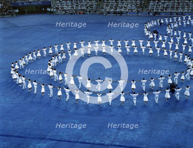 Sardana dance during the opening ceremony of the 1992 Barcelona Olympic Games.