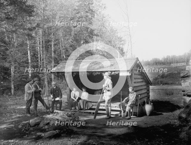 An Open camp in the Adirondacks, New York, between 1900 and 1910. Creator: Unknown.