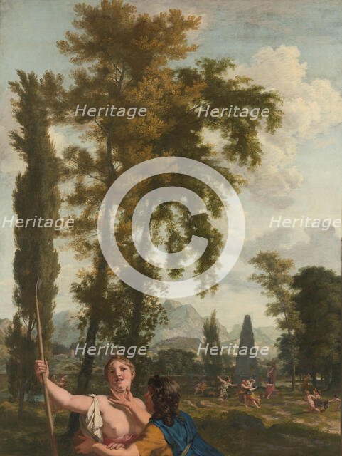 Italian Landscape with Shepherd and Shepherdess, c.1687. Creator: Gerard de Lairesse.