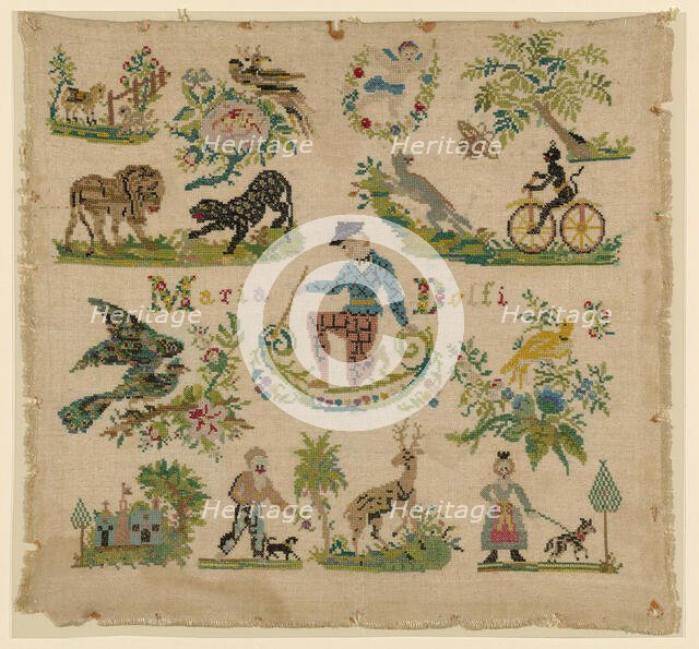 Sampler, Italy, Early/mid-19th century. Creator: Unknown.