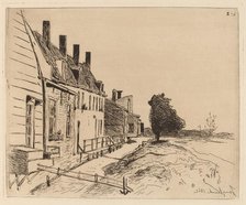 The Houses on the Canal Bank (Les Maisons au bord du canal), 1862. Creator: Johan Barthold Jongkind.