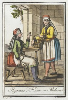 Costumes de Différents Pays, 'Paysanne d'Hanac en Boheme', c1797. Creators: Jacques Grasset de Saint-Sauveur, LF Labrousse.