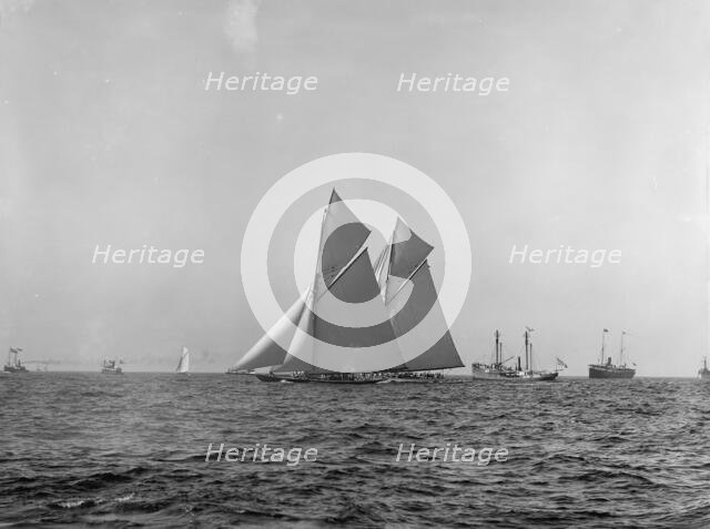 The start, October 9, 1893, c1893. Creator: Henry Greenwood Peabody.
