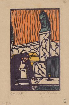 Head Waiter in Café, 1904. Creator: Ernst Kirchner.