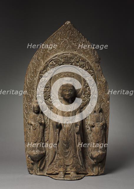 Stele with Sakyamuni and Bodhisattvas, 537. Creator: Unknown.