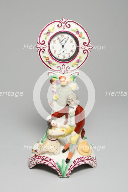 Watch and Stand, Staffordshire, c. 1830. Creator: Staffordshire Potteries.