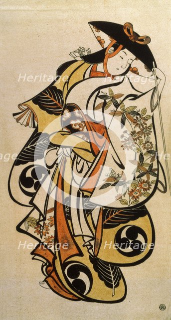 'Male Actor Playing a Woman', c1704-c1711. Artist: Torii Kiyonobu I