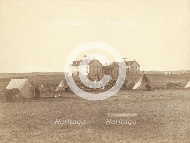 US School for Indians at Pine Ridge, SD, 1891. Creator: John C. H. Grabill.