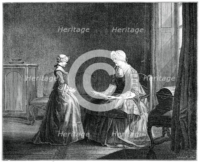 The Good Education, 1753, (1885).Artist: Jacques Philippe Le Bas