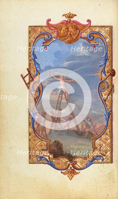 The Raising of the Cross; Prayers of the Mass, about 1720-1730. Creator: Jean Pierre Rousselet.