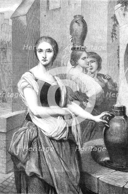 "Margaret at the Fountain" by Ary Scheffer, from Sir Richard Wallace's Loan Collection, 1872. Creator: William Hollidge.