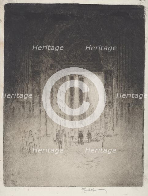 West Door, St. Paul's, 1903. Creator: Joseph Pennell.