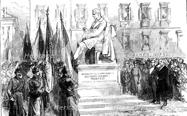 Inauguration of the statue of Paleocapa at Turin, 1871. Creator: Unknown.