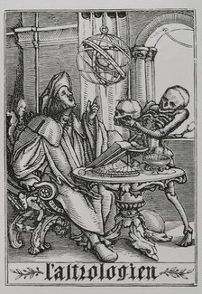 The Astrologer from "The Dance of Death", 1538, (1877).  Creator: Unknown.