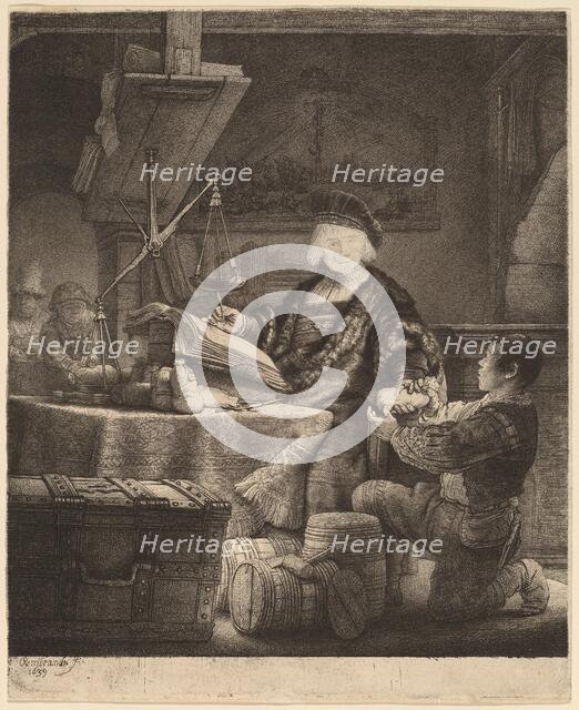 Jan Uytenbogaert, "The Goldweigher". Creator: Rembrandt Harmensz van Rijn.