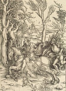 Knight and Lansquenet, c. 1497. Artist: Dürer, Albrecht (1471-1528)