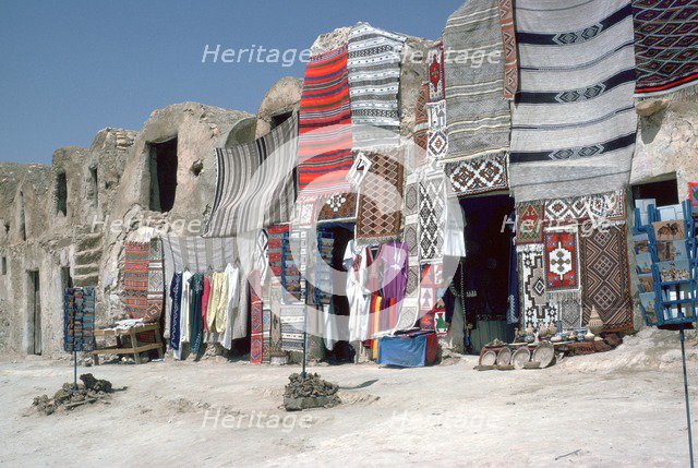 Berber storehouses converted into a bazaar. Artist: Unknown