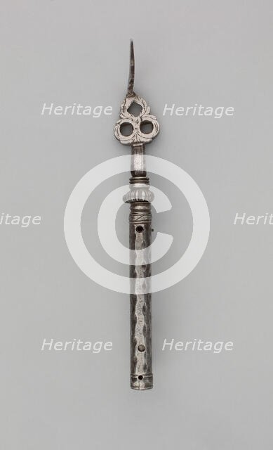 Wheel-Lock Spanner, Turnscrew, and Adjustable Powder-Measure, Germany, first half of 17th cent. Creator: Unknown.
