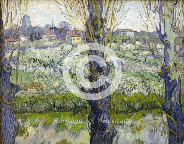 'Orchard in Blossom with View of Arles', 1889.  Artist: Vincent van Gogh