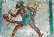 Mural of Mercury, Pompeii, Italy. Creator: Unknown.