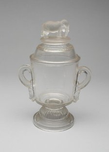 Jumbo/Elephant covered dish, 1883/5. Creator: Canton Glass Company.