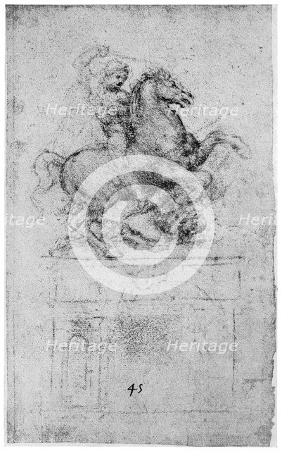 Study for the 'Trivulzio Monument', c1508 (1954). Artist: Leonardo da Vinci