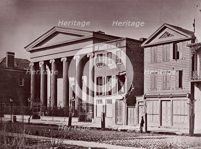 Hibernian Hall, Charleston, ca. 1864. Creator: George N. Barnard.